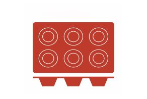 6 Muffin Silicone Mould