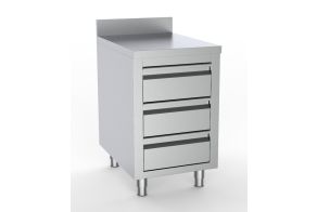 700 WORKTABLE WITH 3 DRAWERS WITH UPSTAND 500