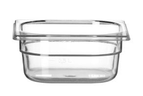 Container GN 1/6 polycarbonate, HENDI, Profi Line, GN 1/6, 1L, Transparent, 176x162x(H)65mm