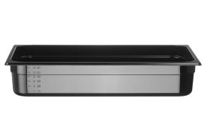 Container GN 1/1 black polycarbonate, HENDI, Profi Line, GN 1/1, 14L, Black, 530x325x(H)100mm