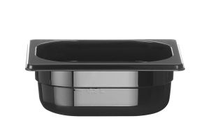 Container GN 1/6 black polycarbonate, HENDI, Profi Line, GN 1/6, 1L, Black, 176x162x(H)65mm