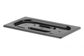 Lid for GN containers black polycarbonate, HENDI, GN 1/4, Black, 265x162mm