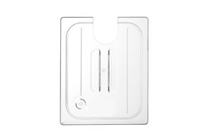 Lid for GN containers with sous vide stick recess, HENDI, GN 1/2, Transparent, 265x325mm