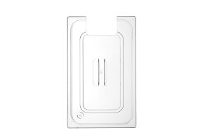 Lid for GN containers with sous vide stick recess, HENDI, GN 1/1, Transparent, 530x325mm