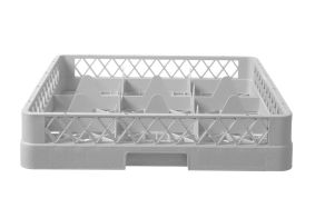 Dishwasher basket for glassware, HENDI, 9 compartments, 500x500x(H)104mm