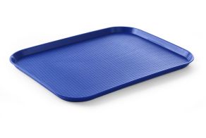 Polypropylene fast food tray, large, HENDI, Blue, 350x450x(H)20mm