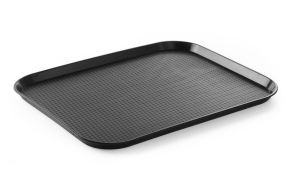 Polypropylene fast food tray, large, HENDI, Black, 350x450x(H)20mm