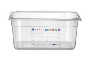 Container GN 1/2 HACCP, HENDI, GN 1/2, 9,5L, Transparent, 325x265x(H)150mm