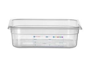 Container GN 1/2 HACCP, HENDI, GN 1/2, 6,5L, Transparent, 325x265x(H)100mm