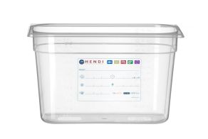 Container GN 1/3 HACCP, HENDI, GN 1/3, 7,8L, Transparent, 325x176x(H)200mm