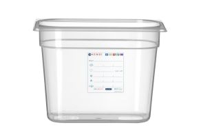 Container GN 1/4 HACCP, HENDI, GN 1/4, 5,5L, Transparent, 265x162x(H)200mm
