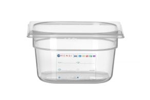 Container GN 1/6 HACCP, HENDI, GN 1/6, 1,6L, Transparent, 176x162x(H)100mm