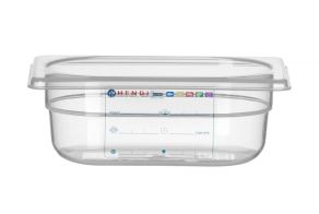 Container GN 1/9 HACCP, HENDI, GN 1/9, 0,6L, Transparent, 176x108x(H)65mm