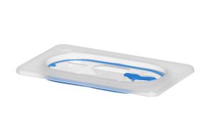 Lid for GN containers made of polypropylene, with seal, HENDI, GN 1/9, Transparent, 176x108mm