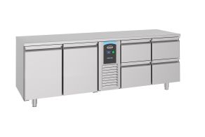 700 REFRIGERATED COUNTER 2 DOORS AND 4 DRAWERS MONOBLOCK ENERGY LINE