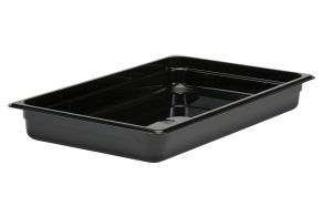 65mm Deep 1/1 Black Polycarbonate GN Pan