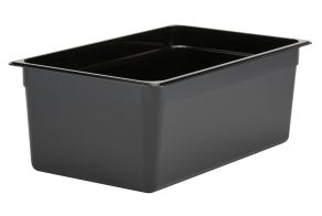 200mm Deep 1/1 Black Polycarbonate GN Pan