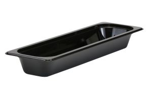 65mm Deep 2/4 Black Polycarbonate GN Pan