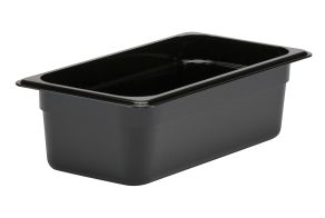 100mm Deep 1/3 Black Polycarbonate GN Pan