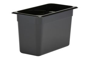 200mm Deep 1/3 Black Polycarbonate GN Pan