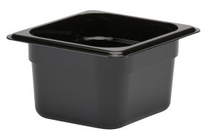 100mm Deep 1/6 Black Polycarbonate GN Pan