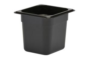 150mm Deep 1/6 Black Polycarbonate GN Pan