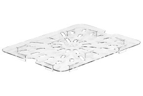 Clear 1/2 GN Drain Shelf