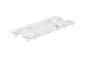 Clear 1/3 GN Drain Shelf