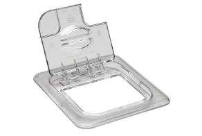 Clear 1/6 GN Notched FlipLid