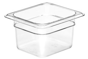 100mm Deep 1/6 Clear Polycarbonate GN Pan