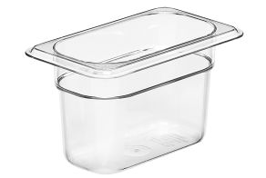 100mm Deep 1/9 Clear Polycarbonate GN Pan