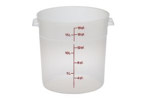 17.2L Polypropylene Translucent Round