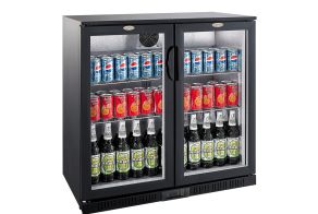 BACKBAR COOLER BLACK 2 DOORS
