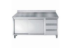 700 WORKTABLE SLIDING DOORS DRAWERS UPSTAND 1600