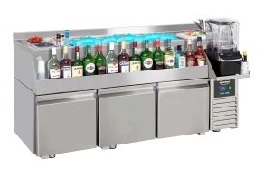 REFRIGERATED COUNTER 3 DOORS WITH COCKTAIL BAR STATION