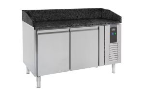 PIZZA COUNTER 2 DOORS BLACK GRANITE WORKTOP
