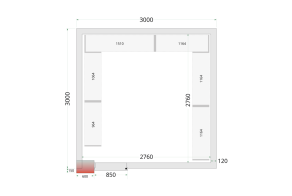 CR 300x300x220 WD Coldroom Panels 120 mm