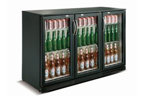 BACKBAR COOLER BLACK 3 DOORS