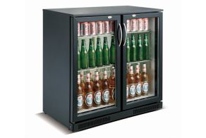 BACKBAR COOLER BLACK 2 DOORS