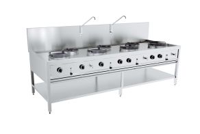 GAS WOK TABLE 4X17kW + 3X9kW