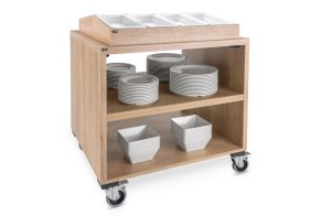 Cutlery Dispenser Trolley Oak