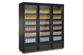 FREEZER 3 GLASS DOORS BLACK CEB-1600F BL