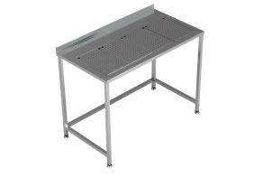 WORKTABLE WITH INTEGRATED DRIP-TRAY 1200X650