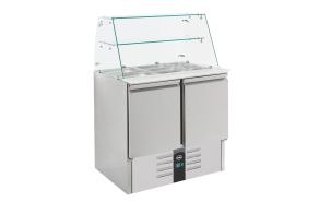 REFRIGERATED SALADETTE WITH GLASS COVER 2 DOORS