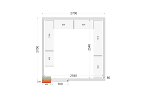 CR 270x270x220 Cold Room Panels 80 mm