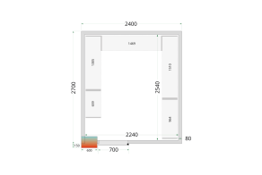 CR 240x270x220 Cold Room Panels 80 mm