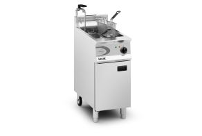 Lincat Opus 800 Natural Gas Free-standing Single Tank Fryer with Pumped Filtration - 2 Baskets - W 400 mm - 22.0 kW
