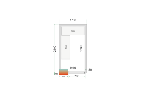 CR 120x210x220 Cold Room Panels 80 mm