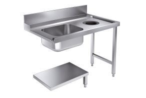 ENTRY TABLE BOTTOM SHELF WITH WASTE HOLE 1200 RIGHT FOR 7280.0045-0046