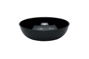 5.5L Black Polycarbonate Ribbed Bowl